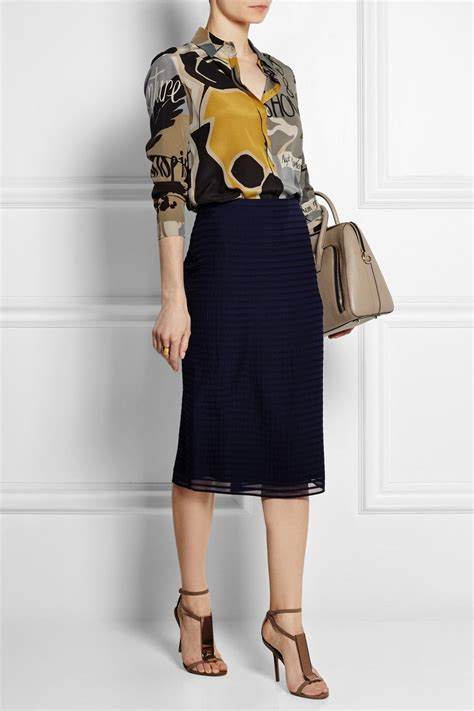 burberry prorsum printed blouse net a porter|Burberry for Women .